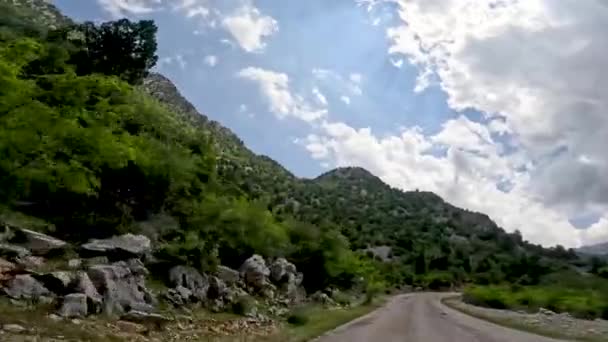 Výlet Autem Horských Silnicích Tureckých Serpentinách 60Fps Vysoce Kvalitní Záznam — Stock video