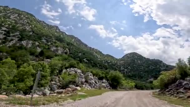Autoreise Über Die Gebirgsstraßen Und Serpentinen Der Türkei 60Fps Hochwertiges — Stockvideo