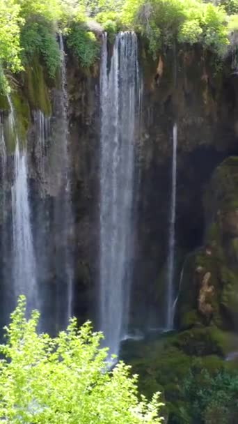 Amazing View Yerkopru Waterfall Mut Mersin Turkey High Quality Footage — Stok video