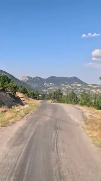 Autóval Történő Utazás Törökország Hegyi Útjai Szerpentinjei Mentén Nyári Utazás — Stock videók