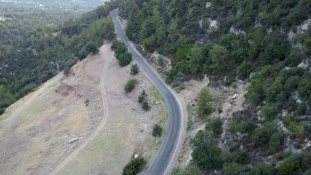 Panoramiczny Widok Drona Lotniczego Asfaltowej Drogi Montains Turcja Wysokiej Jakości — Wideo stockowe
