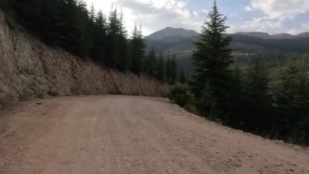 Viaje Por Carretera Coche Por Las Carreteras Montaña Serpentinas Turquía — Vídeo de stock