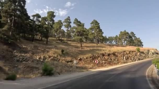 Viagem Carro Pelas Estradas Montanha Serpentinas Turquia 60Fps Imagens Alta — Vídeo de Stock