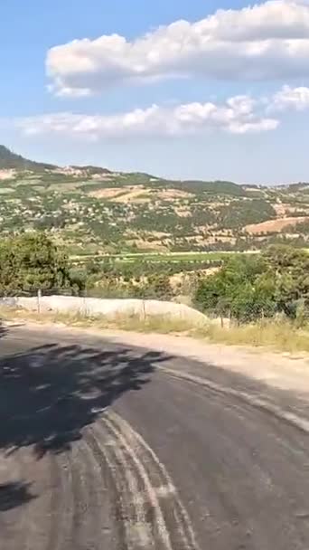 Дорожня Поїздка Машині Гірських Дорогах Серпантинах Туреччини Літні Подорожі Дорожні — стокове відео