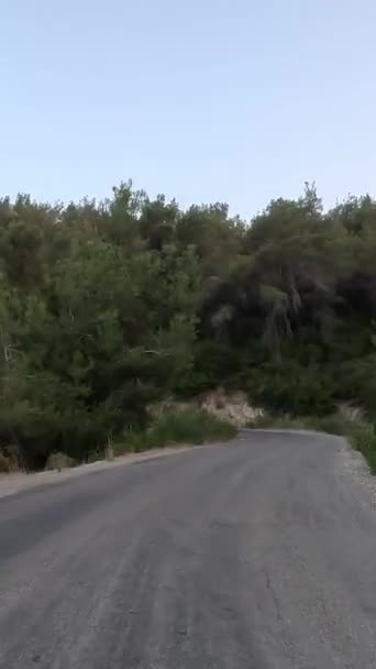 Autorit Bergwegen Slangen Van Turkije Zomer Reizen Weg Bochten Zonsondergang — Stockvideo