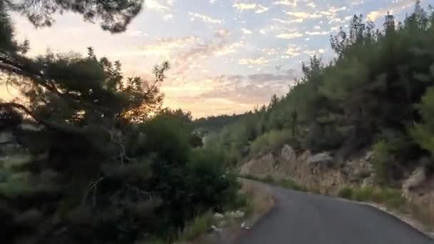 Путешествие Автомобиле Горным Дорогам Змеям Турции Высококачественные Кадры — стоковое видео