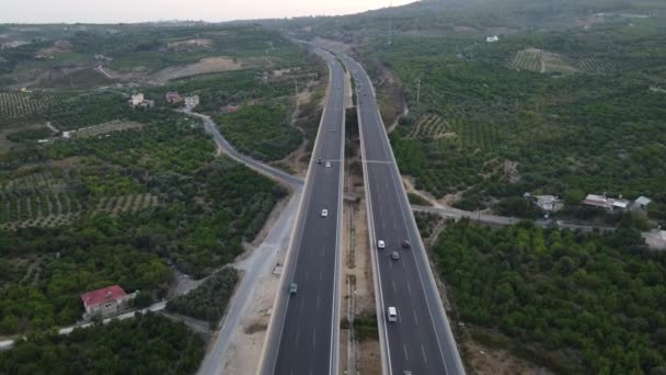 Aerial Drone Widok Mersin Wiadukt Widok Lotu Ptaka Górach Autostrady — Wideo stockowe