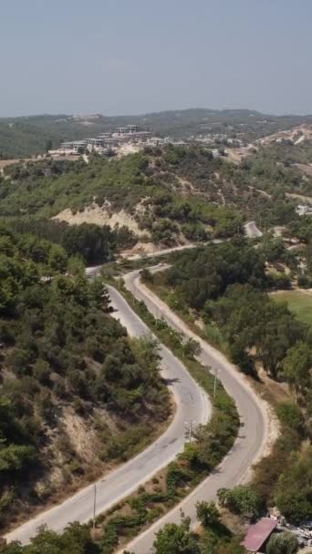 Road Trip Mountainous Coastal Roads Serpentines Turkey Summer Travel Road — Stock Video