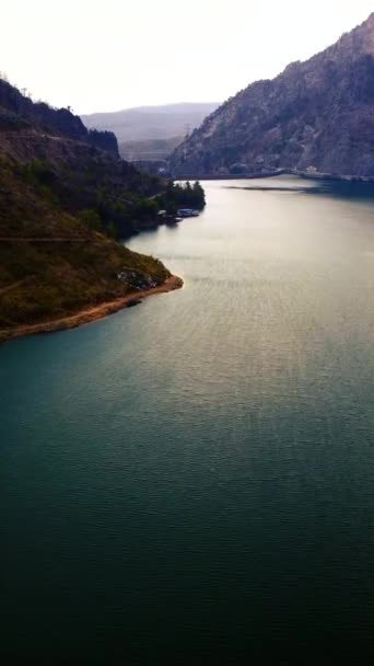 Oymapinarsjön Turkiet Green Canyon Manavgat Regionen Turkiet Emerald Vattenreservoar Bakom — Stockvideo