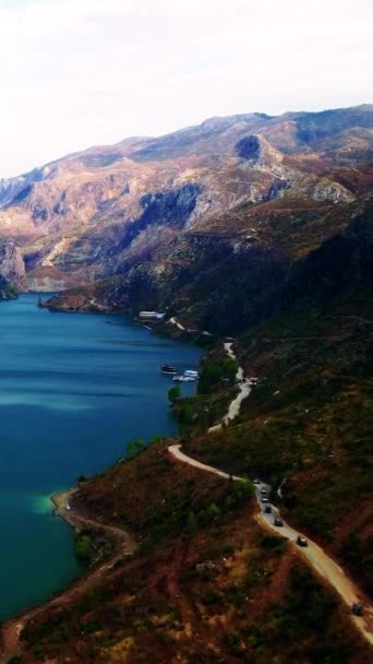 Lago Oymapinar Turquía Cañón Verde Manavgat Turquía Depósito Agua Esmeralda — Vídeos de Stock