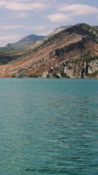 Lago Oymapinar Turquía Cañón Verde Manavgat Turquía Depósito Agua Esmeralda — Vídeos de Stock