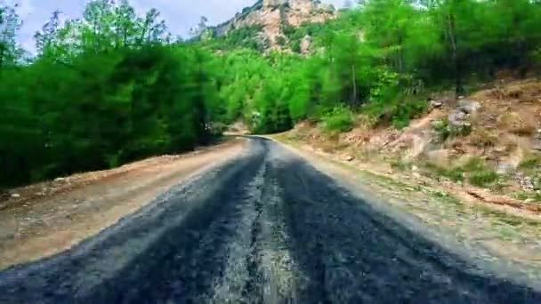 Road Trip Car Mountain Roads Serpentines Sanset Turkey Summer Travel — Stock Video