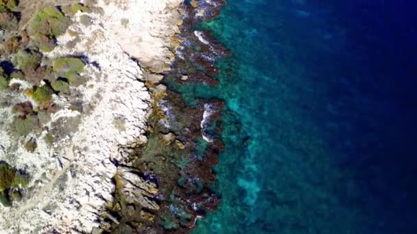 Drone Flying Coastline Mediterranean Turkey Summer Noon Mersin High Quality — Stock Video