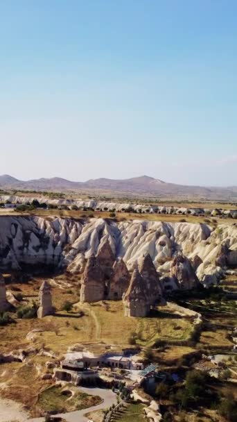 Drone Cappadocia Valle Turchia Goreme Filmati Alta Qualità — Video Stock