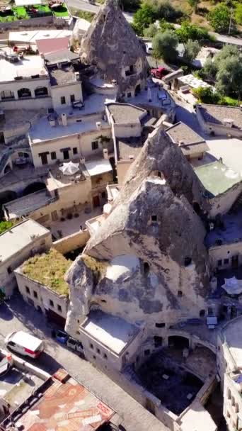 Dron Cappadocia Údolí Turecku Goreme Vysoce Kvalitní Záběry — Stock video