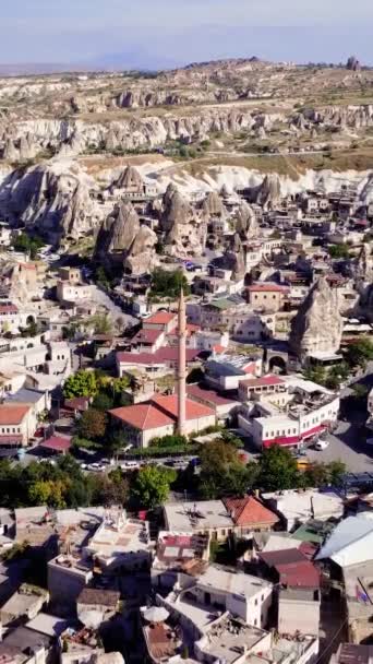 Lembah Drone Cappadocia Turki Goreme Rekaman Berkualitas Tinggi — Stok Video