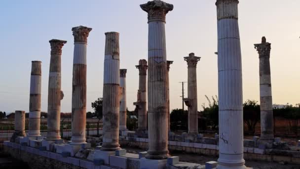 Oude Ruïnes Echo Romes Erfenis Als Tijdloze Archeologische Sites Wandel — Stockvideo
