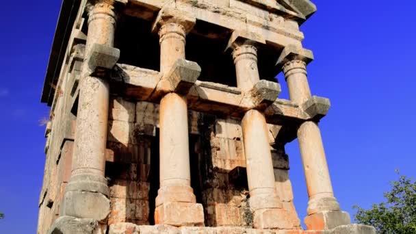 Mersins Mezgitkale Mausoleum是罗马时代的文化遗产 这种文化遗产建于3世纪 象征着古代遗产 文化遗产的证明 经久不衰 — 图库视频影像