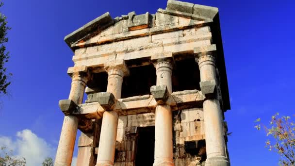 Jelajahi Mausoleum Mezgitkale Mersin Turki Sebuah Era Romawi Yang Menakjubkan — Stok Video