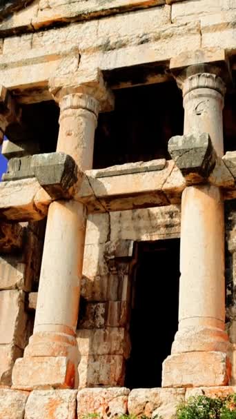 Temukan Mausoleum Romawi Kuno Mezgitkale Mersin Sebuah Bukti Arsitektur Kuno — Stok Video