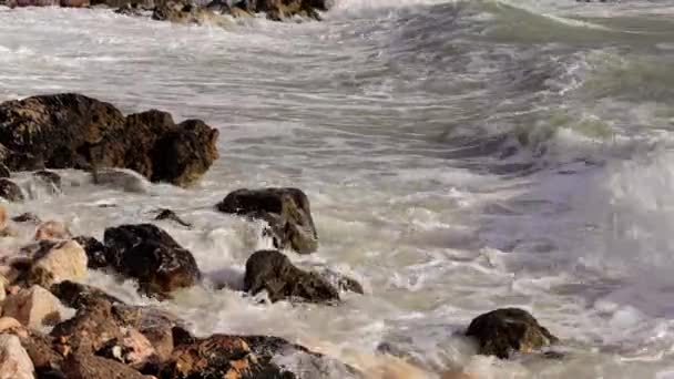 Badai Laut Silifke Turkey Mencerminkan Perubahan Iklim Cuaca Yang Ekstrem — Stok Video