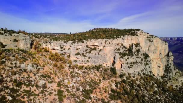 Canyon Kliffen Groen Bos Panoramisch Uitzicht Bergen Pure Canyon Klif — Stockvideo