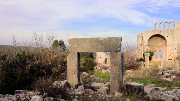 Explore Las Ruinas Dignas Viajar Okuzlus Desde Época Helenística Hasta — Vídeo de stock