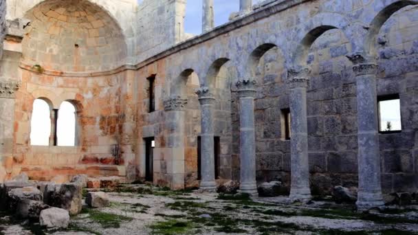 Cambazli Church Video Ruined Ancient History Preserved Mersin Turkey Showcases — 图库视频影像