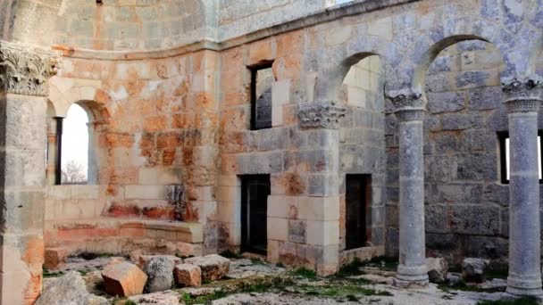 Jelajahi Gereja Cambazli Reruntuhan Abad Budaya Turki Tujuan Perjalanan Mersin — Stok Video