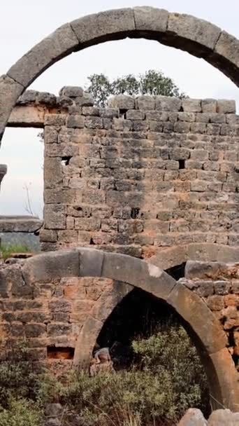 Okuzlu Hellenistic Byzantine Highlights History Travel Three Nave Basilica Ideal — Stock Video