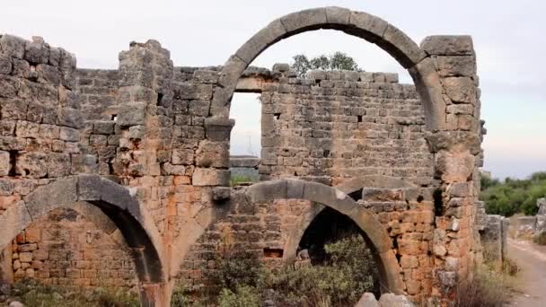 Okuzlu Hellenistic Byzantine Highlights History Travel Three Nave Basilica Ideal — Stock Video