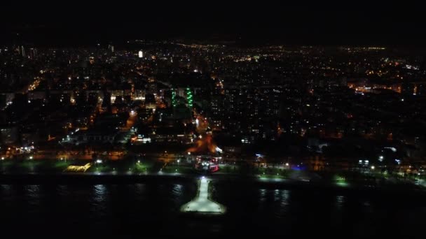드론은 Mersin의 경관을 캡처합니다 Mersin의 위에서 풍경을 보여주는 Mersin의 수있는 — 비디오