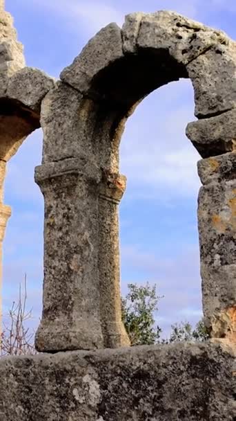 Відкрийте Себе Окузлу Від Елліністичного Візантійського Демонструючи Стародавню Архітектуру Через — стокове відео