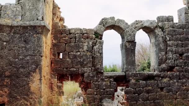 Okuzlu Ellenistica Bizantina Notevole Archeologia Tacchino Con Basilica Tre Navate — Video Stock