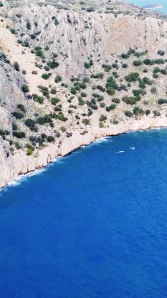 Menangkap Pantai Turki Mana Gunung Laut Mediterania Bergabung Scenic Campuran — Stok Video