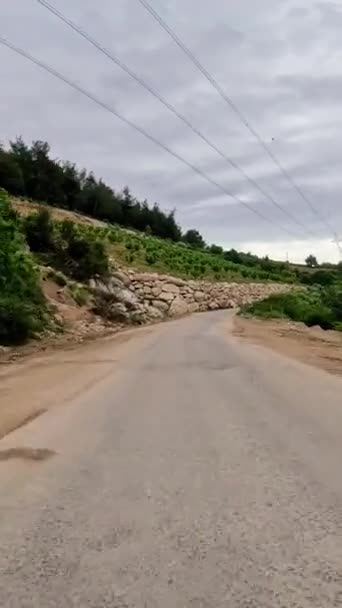 Experimente Natureza Viagem Longo Estrada Montanha Sinuosa Turquia Vista Primeira — Vídeo de Stock