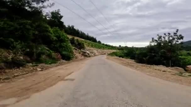 Türkiye Dolambaçlı Dağ Yolu Boyunca Dolambaçlı Yolculuk Deneyimi Birinci Şahıs — Stok video