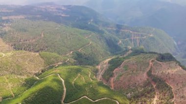 Şok edici bir hava keşfi yaşayın. Sabahın sakin saatleri boyunca gür ve canlı ormanlarla kaplı görkemli dağların üzerinde bir dron zarifçe süzülüyor..