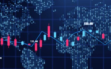 3B Şamdan Tablo Kripto Borsa Piyasa Verisi Grafiği 33D