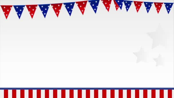Usa Independence Day Arrière Plan Animation Boucle Sans Couture Zone — Video