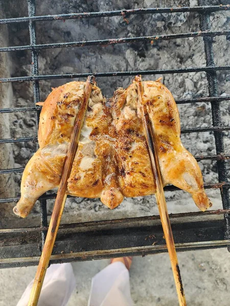 Grilled Chicken Roasting Chicken Street Food Isan Food — Stock Photo, Image