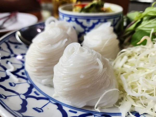 stock image Rice Noodles with Chicken Green Curry Paste