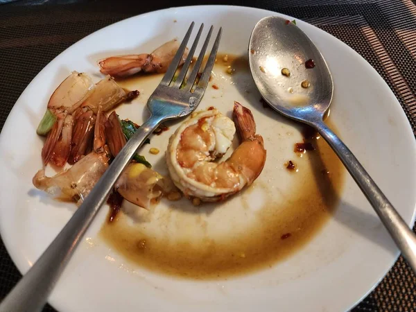 Salade Crevettes Épicée Thai Nourriture Traditionnelle Délicieux — Photo