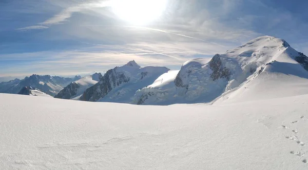 Όμορφη Θέα Mont Blanc — Φωτογραφία Αρχείου