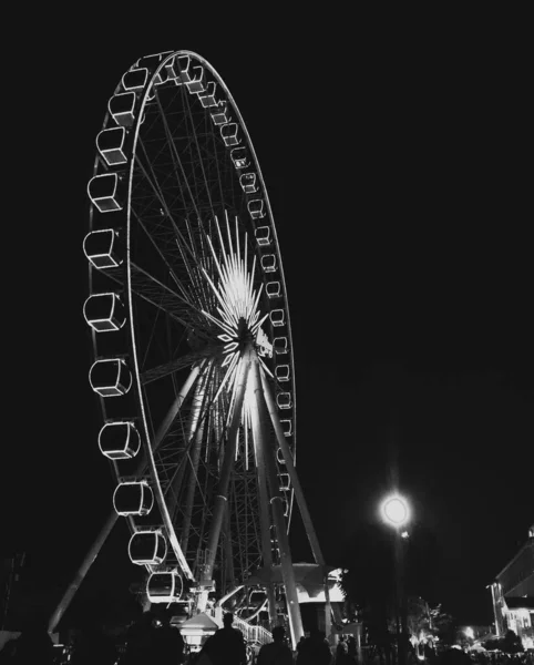 Ferris Roue Dans Ciel Nocturne — Photo