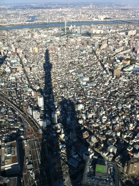 Vista Aérea Cidade Skytree Tóquio — Fotografia de Stock