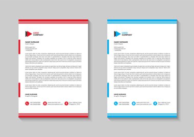 Çeşitli renklerde iş antetli şablonlar, projeniz için yaratıcı modern antetli şablonlar.