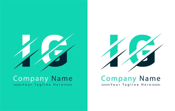IG Harf Logo Tasarım Şablonu. Vektör Logosu İllüstrasyonu