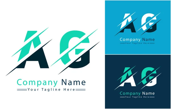 stock vector AG Letter Logo Design Template. Vector Logo Illustration