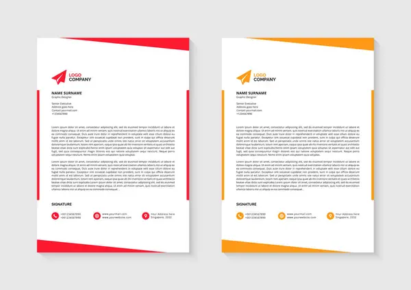 Ticari antetli antetli şablonlar, çeşitli renklerde A4 şablonları, projeniz için yaratıcı modern antetli şablonlar.